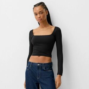 BERSHKA Square Neckline top